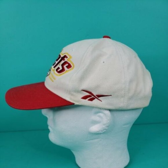 Vtg Kansas City Chiefs Logo Athletic Reebok Snapback Pro Line Cotton Hat - Picture 3 of 12